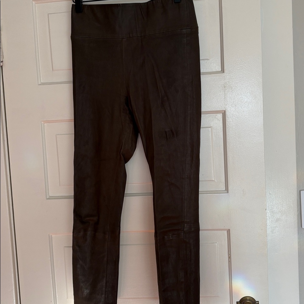 SPRWMM Olive Leather Pants